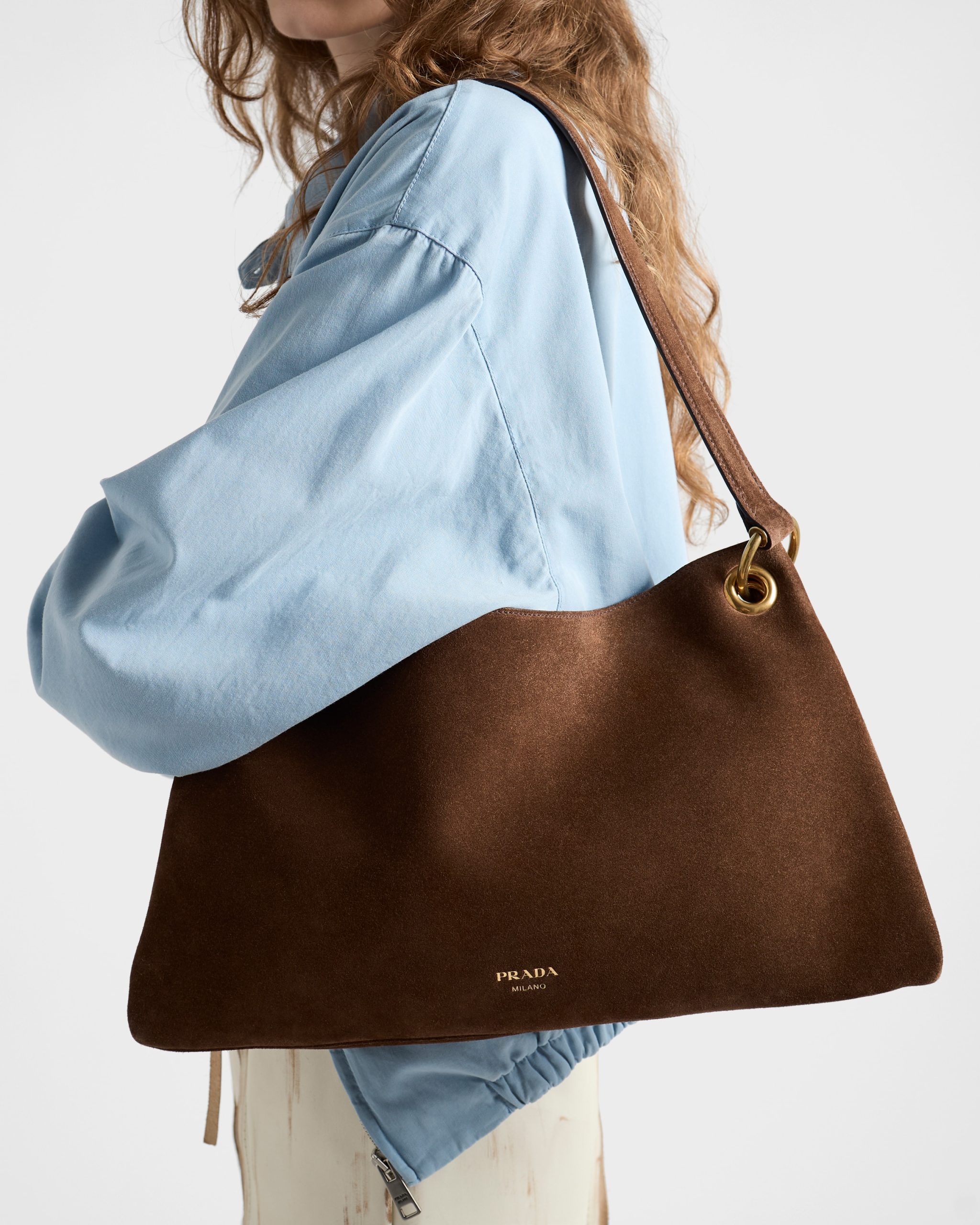 Prada Etude large suede shoulder bag - Image 2